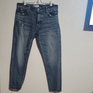 Vintage Moussy Slim Straight Medium Wash Blue Jeans Women